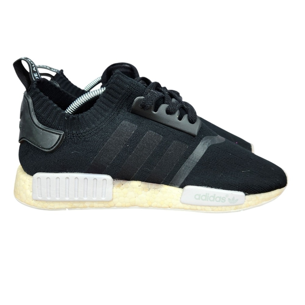 Adidas NMD R1 Primeknit Sneakers Mens 9 Black‎ Low Top Casual Shoes S81848